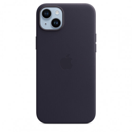 Чехол Apple iPhone 14 Plus Leather Case with MagSafe, фиолетовый