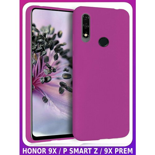 BRICASE / Малиновый Soft Touch чехол класса Премиум для HUAWEI HONOR 9X / 9X PREMIUM / P SMART Z / Y9 PRIME huawei p smart z honor 9x синий чехол книжка эко кожа для хуавей хонор 9х п смарт зет книга на магните хайвей з