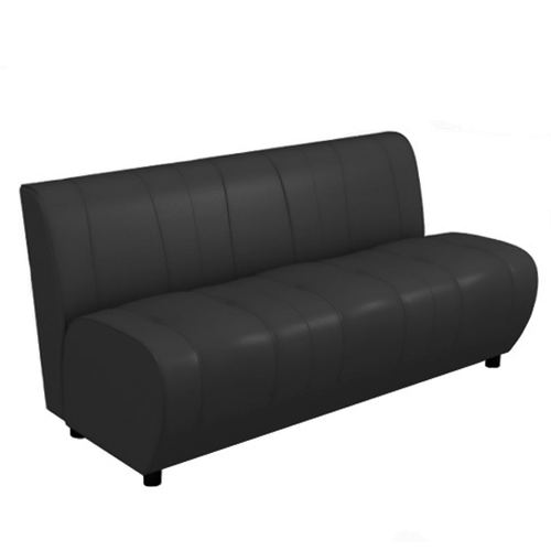 Диван Меб-фф Диван трехместный Альфа Люкс б/п черный