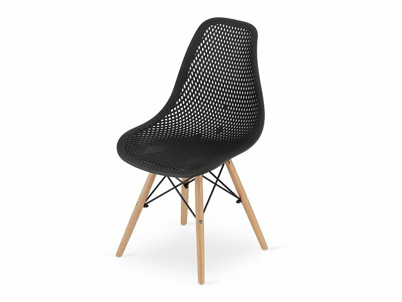 Стул в стиле Eames, черный - перфорированный