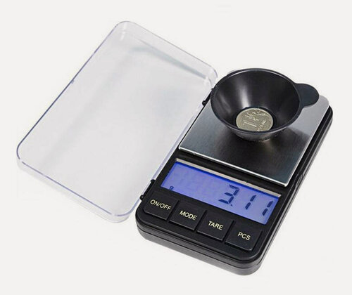 Изображение товара Весы карманные Rexant электронные до 500 грамм с чашей {72-1002} (1 шт)