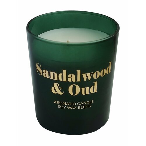 RAKLE Sandalwood & Oud Свеча ароматическая в подарочной упаковке, 120 г.