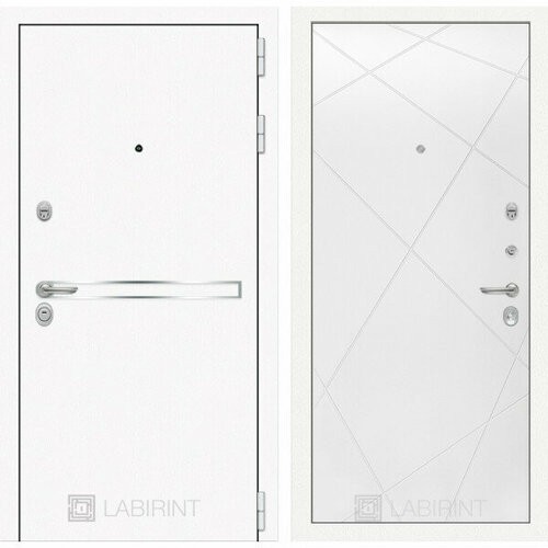 Входная дверь Labirint Лайн WHITE 24 Белый софт входная металлическая дверь лабиринт лайн white с зеркалом 19 белый софт