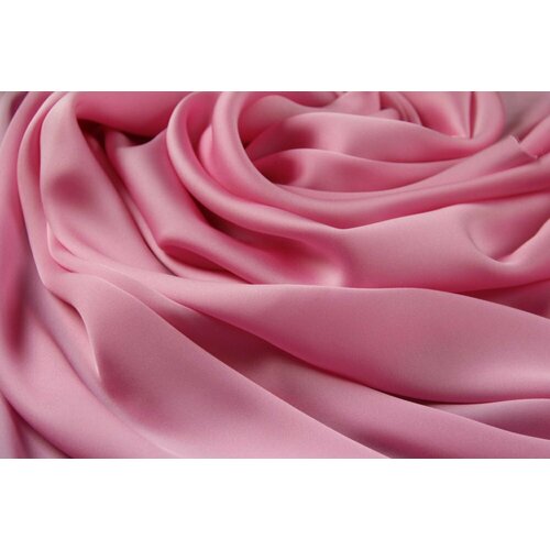 Ткань шелковый сатин розового цвета