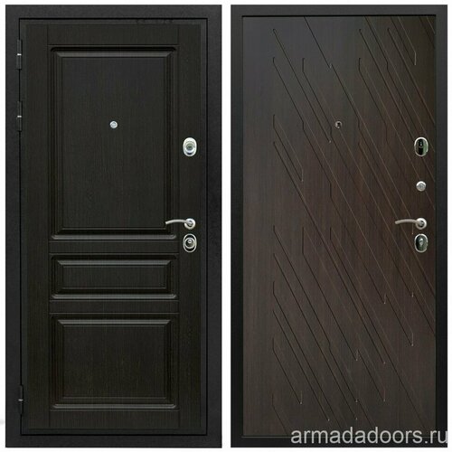 Входная дверь Армада Премиум-Н МДФ 16 мм ФЛ-243 Венге; МДФ 16 мм ФЛ-86 Венге структурный