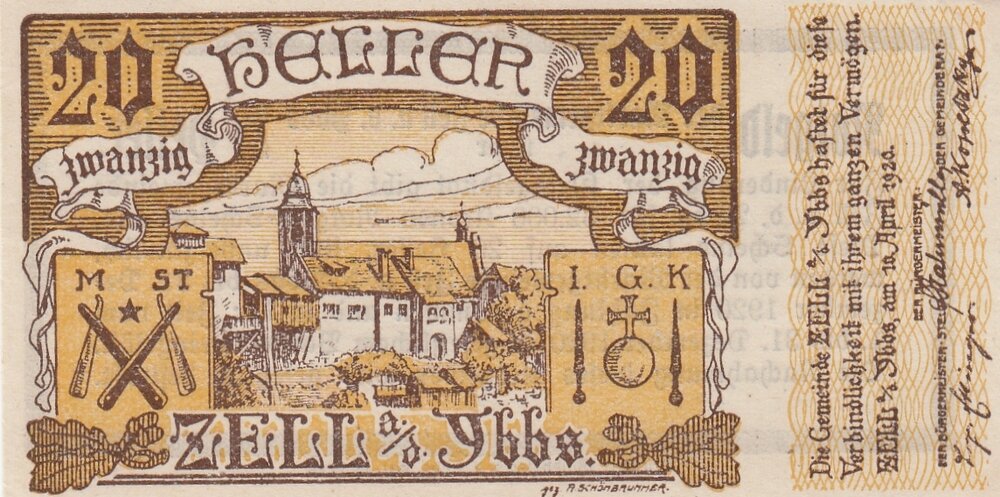 Австрия, Целль-ан-дер-Иббс 20 геллеров 1920 г.