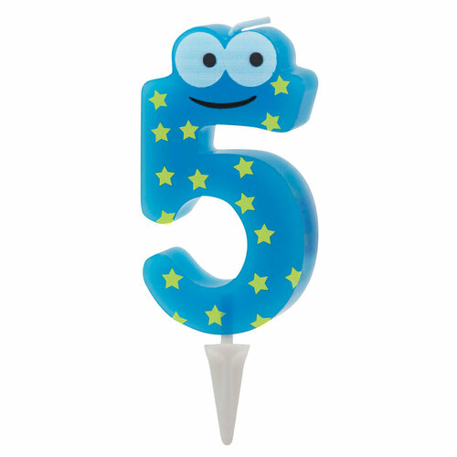 Свеча для торта Paterra цифра 5 цвет в ассортименте 444₽