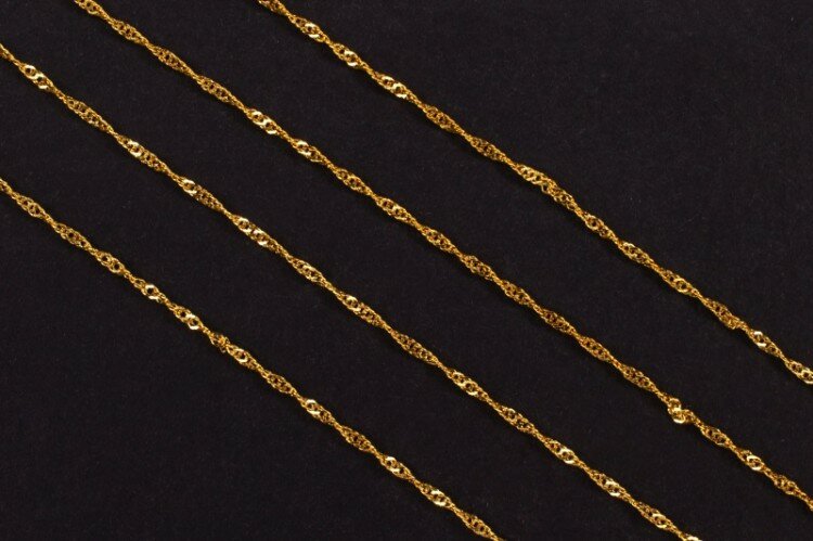 Цепочка для бижутерии звено овальное 3х2х04мм цвет золото латунь 27-013 1м