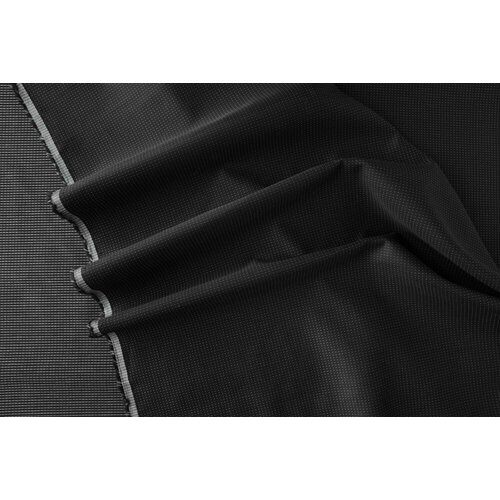 Ткань черно-синяя костюмная шерсть с шелком в точку ткань черно синяя костюмная шерсть