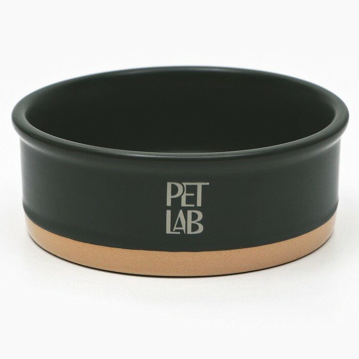 Pet Lab Керамическая миска 200 мл, изумрудная - фотография № 1