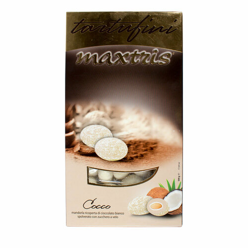 Миндаль в белом шоколаде со вкусом кокоса TARTUFINI, MAXTRIS, 0,5 кг