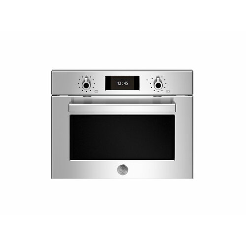 F457PROMWTX Компактный духовой шкаф Bertazzoni Professional комбинированный с микроволновой печью 60x45 см Нержавеющая сталь 22590000₽