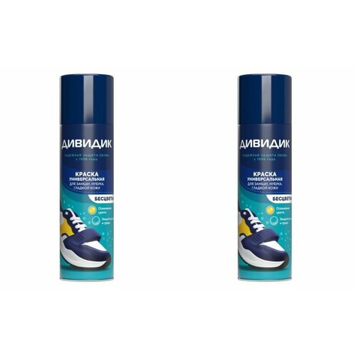 Аэрозоль краска, ДивиДик, универсальная бесцветная, 250 мл, 2шт