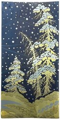 Златоустовская настенная гравюра на стали "Снегопад в лесу" 1984 г. Златоуст, СССР
