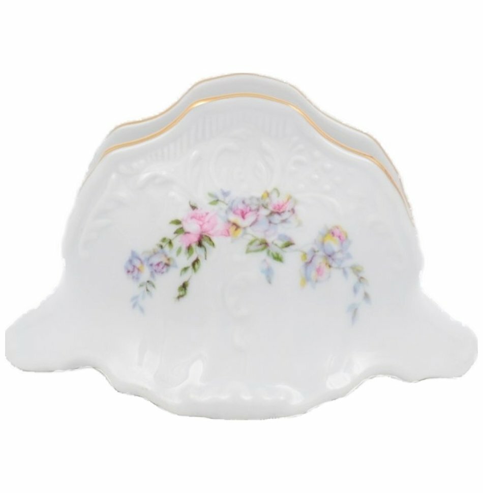 фото Салфетница 7/11 см Thun "Бернадотт /Дикая роза /золото" / 027186