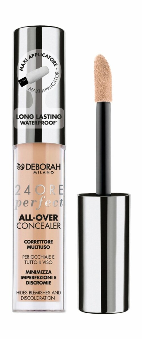 DEBORAH MILANO Корректор для лица жидкий 24 Оre Perfect All Over Concealer, 5,5 г, 02 Бежевый