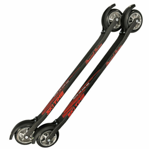 Лыжероллеры SKI TIME Коньковые Skiroll Skate Carbon (650/N3/100х24) (черный) лыжероллеры spine коньковые concept skate 615 78а 5 100х24 синий