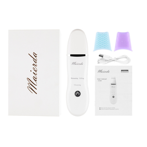 Ультразвуковой аппарат MyPads для пилинга J226706 домашний электрический ионный косметический инструмент для очищение кожи 2 силиконовые насадки 158000₽