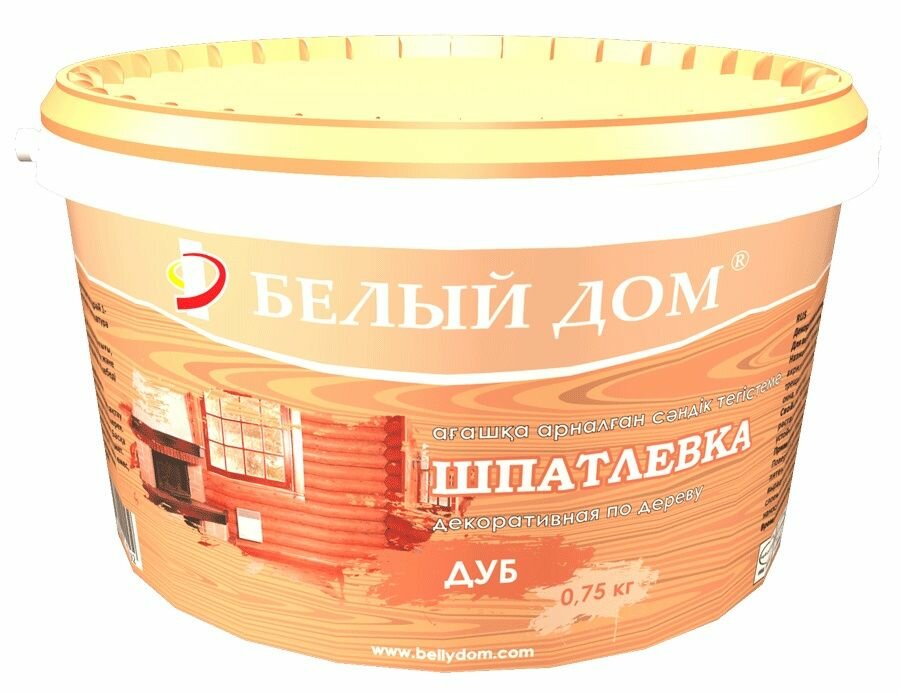 фото Декоративная цветная шпатлевка 0,75 кг Дуб