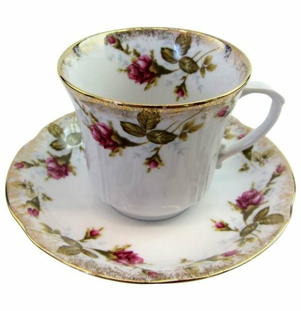 фото Чайная пара 250 мл 1 шт Cmielow "Камелия /Шиповник" (блюдце 15 см) / 156377