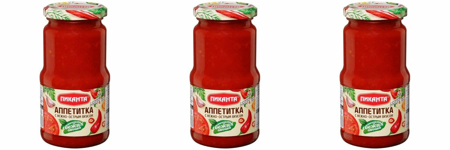 Пиканта Аппетитка с нежно-острым вкусом, 360 г, 3 шт