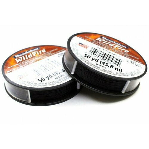 фото Нить wildfire beadalon, толщина 0,15мм, длина 45,8м, цвет black (черный), 1024-026, 1 катушка нет бренда