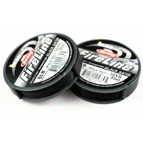 фото Нить fireline 6lb, цвет black satin, толщина 0,006" (0,15мм), длина 50yd, 1024-007, 1 катушка нет бренда