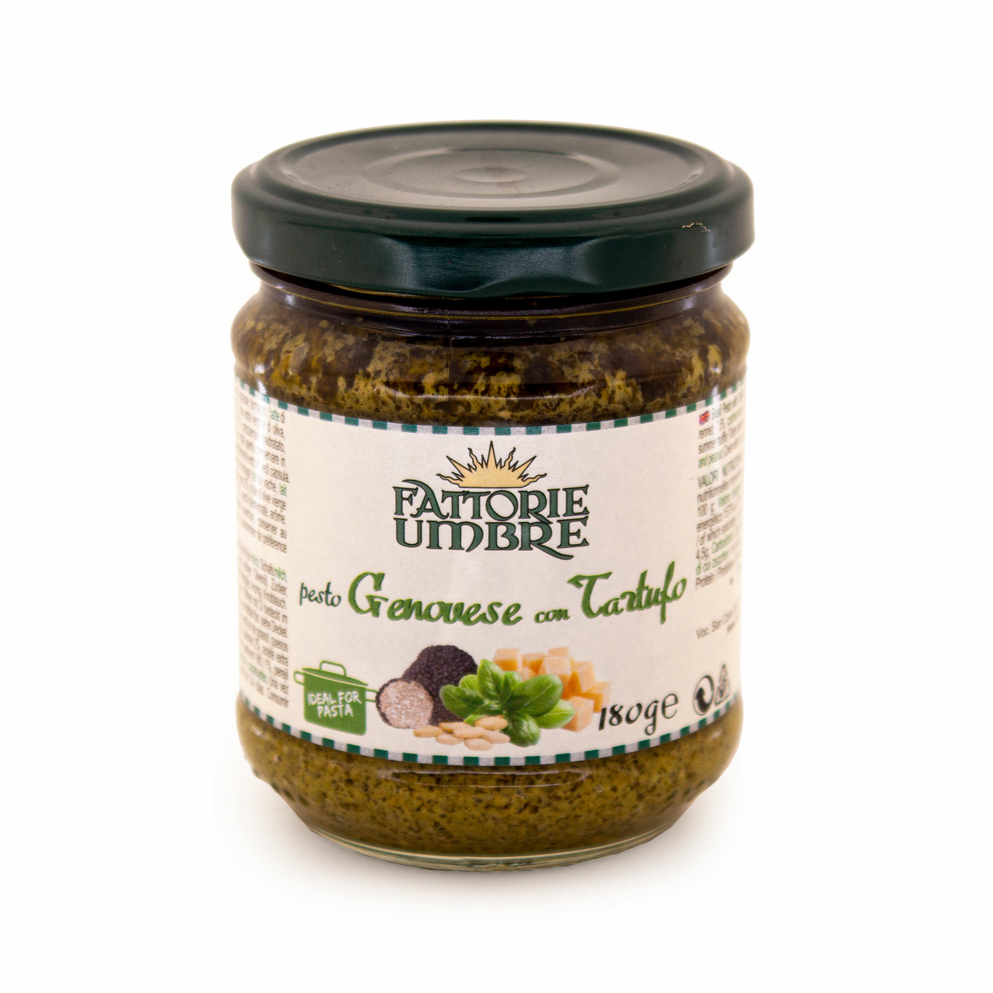 Соус Fattorie Umbre Pesto Genovese с трюфелем зеленый 180 г - фото №1