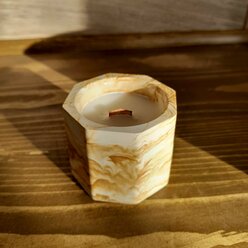 свеча ароматическая / свеча в гипсовом подсвечнике / интерьерная свеча