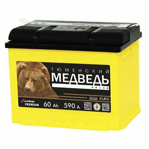 Аккумулятор Тюменский медведь 60 Ач обратная полярность