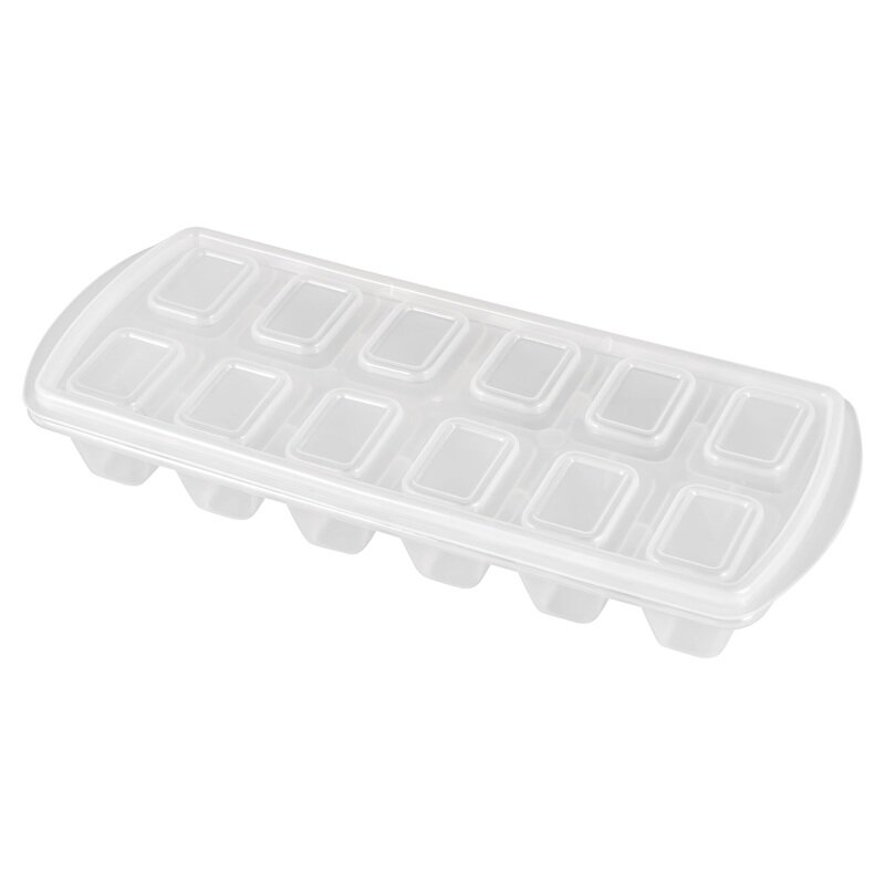 Форма для льда Plast Team с крышкой, 12 ячеек, пластик (PT1808НАТ-32PN)
