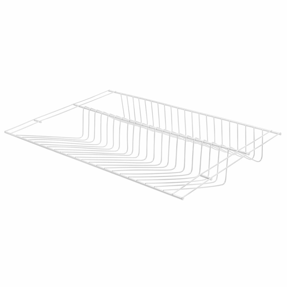 фото Полка металлическая для обуви двухъярусная 603х404х93 мм белая