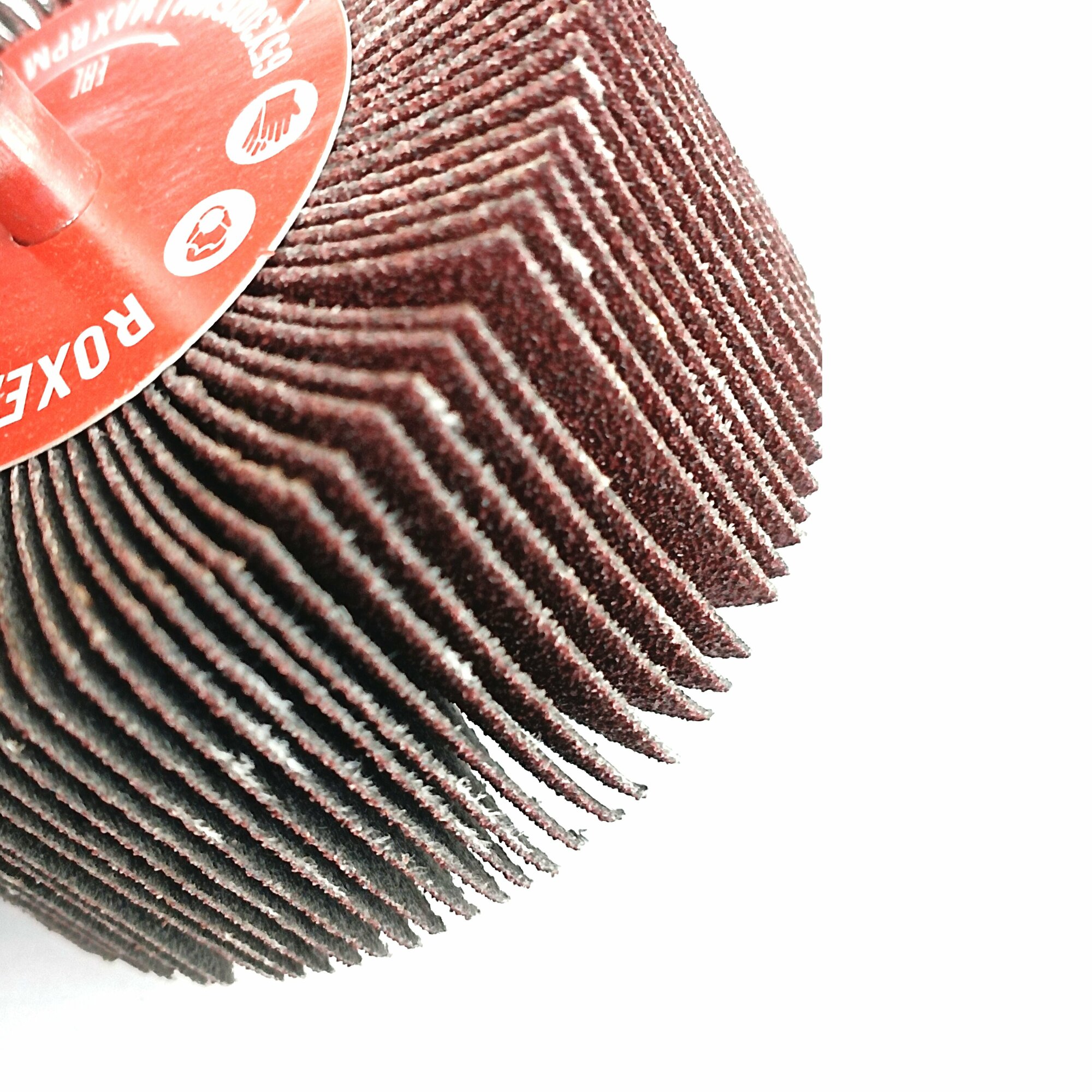 Лепестковая абразивная щетка ROXTOP на шпинделе 63х30х6мм Р-100 — фото 2