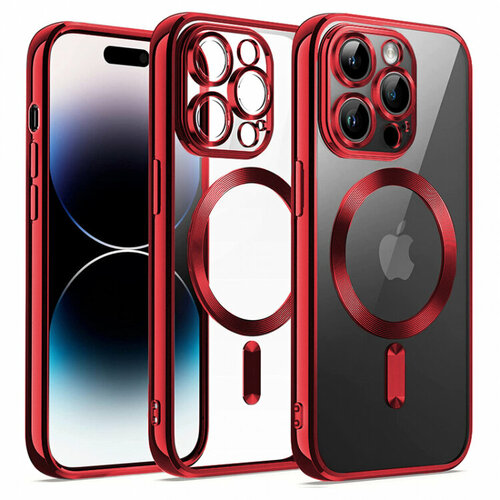 Чехол для iPhone 13 Pro Max Metal Magnet Case Red