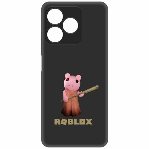 Чехол-накладка Krutoff Soft Case Roblox-Пигги для Realme C53 черный чехол накладка krutoff soft case roblox пигги для realme c15 черный