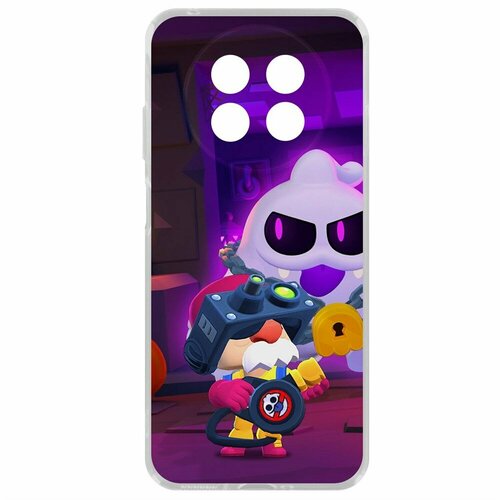 силиконовый чехол накладка krutoff clear case brawl stars охотник за скуиками гэйл для huawei y5p Чехол-накладка Krutoff Clear Case Brawl Stars-Охотник за Скуиками Гэйл для Huawei Nova Y91