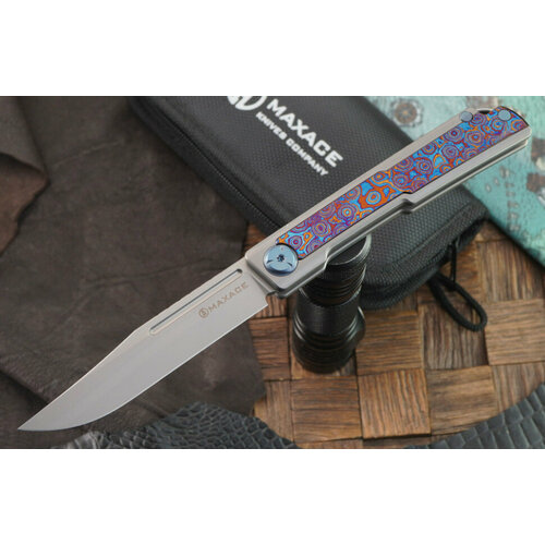 Складной нож Maxace Albatross, рукоять титан/тимаскус, сталь Bohler M390 MALB02