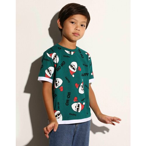 фото Футболка gloria jeans, размер 4-5л/110 (29), зеленый