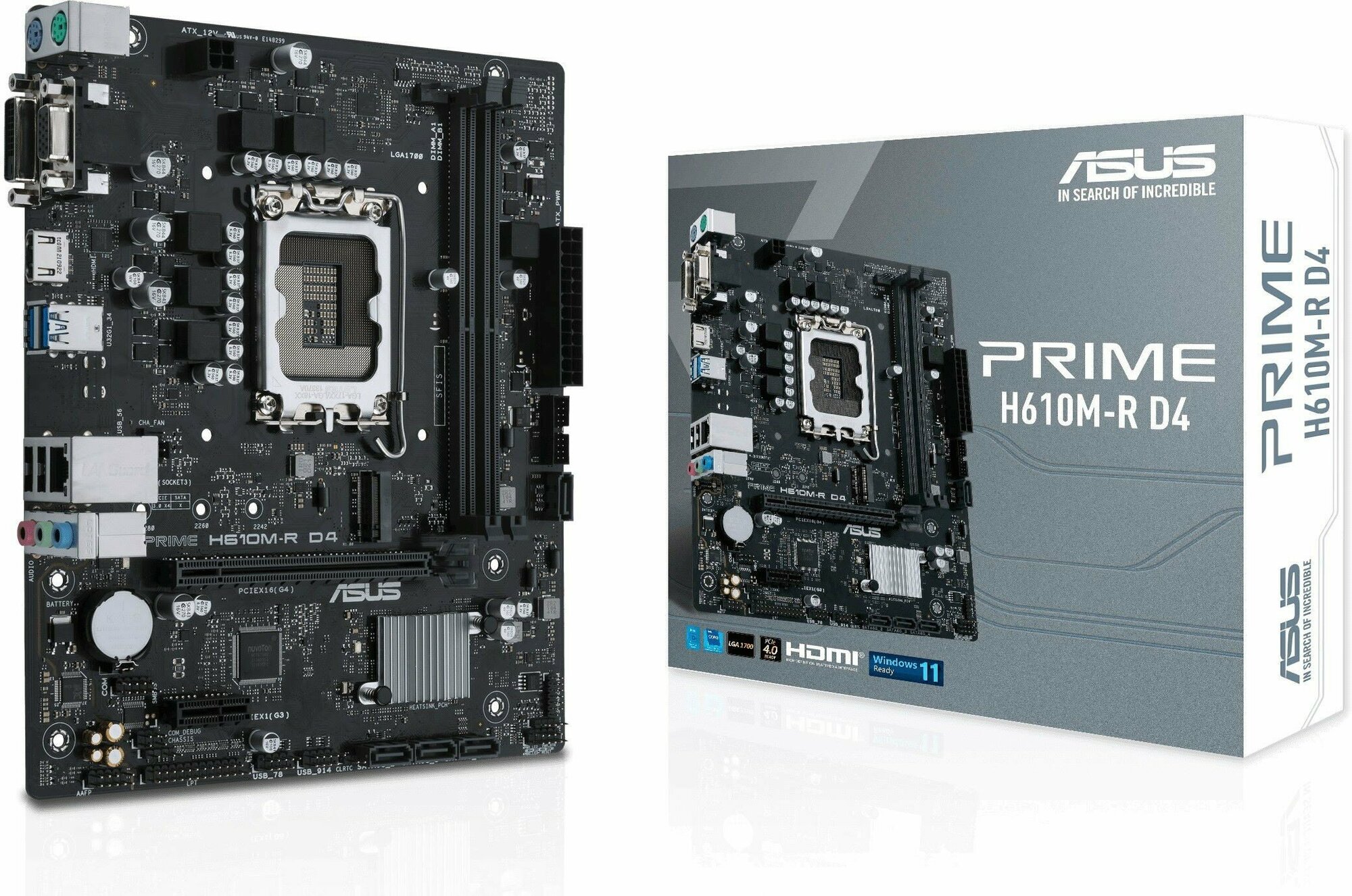 Материнская плата ASUS PRIME H610M-R D4-SI