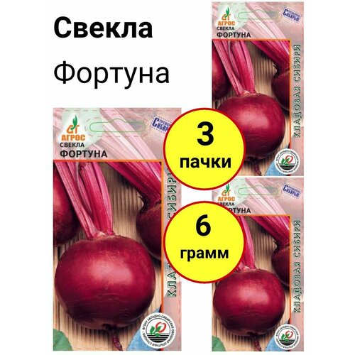 Свекла Фортуна 2г, Агрос - комплект 3 пачки майоран лакомка 0 1г агрос комплект 3 пачки