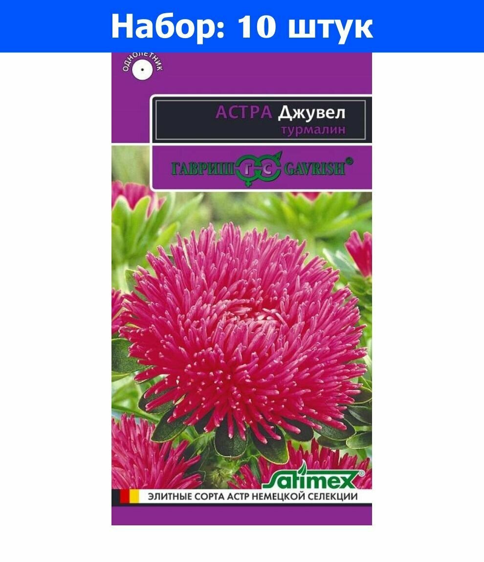 Астра Джувел Турмалин игольчато-коготковая 0,1г Одн 75см (Гавриш) Эксклюзив - 10 пачек семян