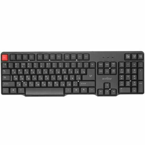 Клавиатура проводная Aceline K-504BU мембранная клавиш - 104 USB черная 114200₽