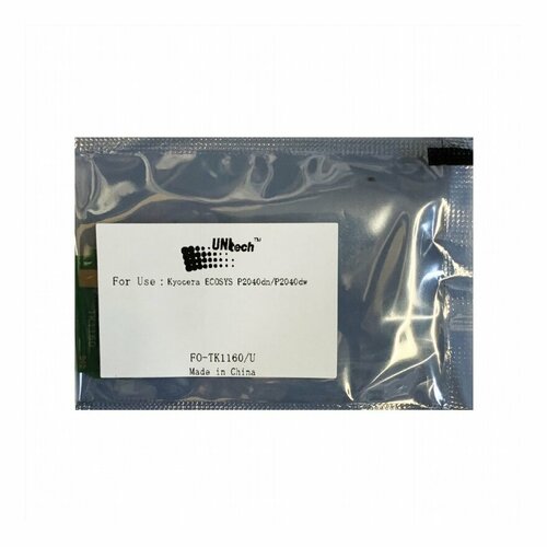 Чип к-жа (TK-1160) Kyocera ECOSYS P2040dn/P2040dw (7,2K) UNItech(Apex) чип static control для kyocera ecosys p2040dn p2040dw tk 1160 bk 7 2k 10 шт в упак