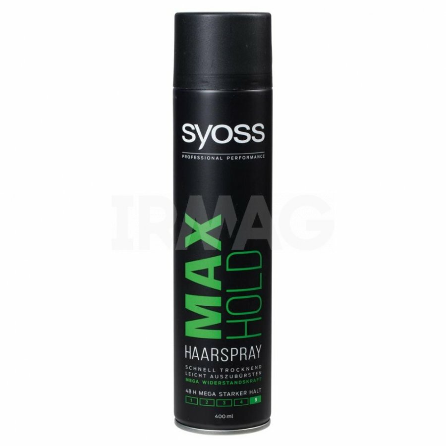 фото SYOSS 400мл Max Hold 48 ч максимально сильная фиксация Лак для волос