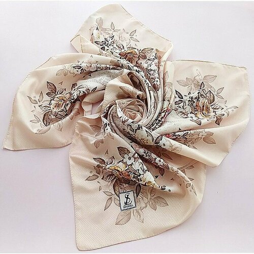 фото Платок ,90х90 см, бежевый нет бренда