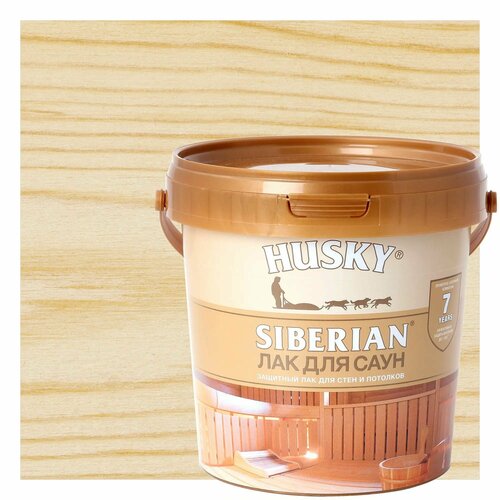 Лак для саун акриловый Husky Siberian цвет прозрачный 09 л 761₽