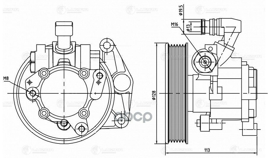 LUZAR LPS1505 насос гидроусилителя mercedes-benz ml (w164) (05-) / gl (x164) (06-) (lps 1505)