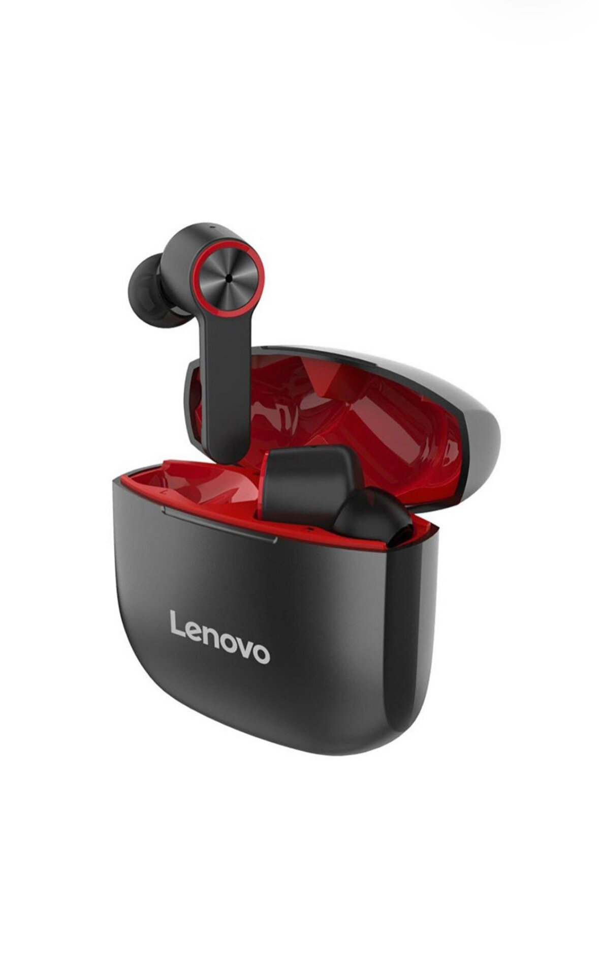 Гарнитура LENOVO HT78, Bluetooth, вкладыши, черный/красный [ут000023567] - фото №4