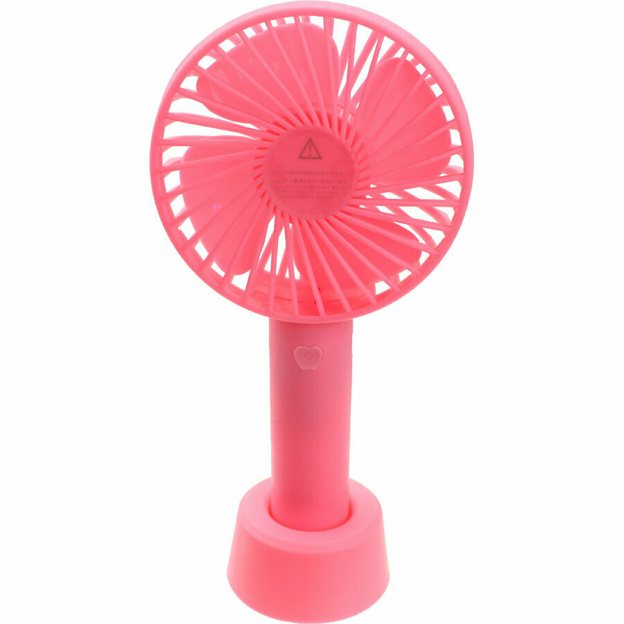 Ручной вентилятор на аккумуляторе 18650, розовый