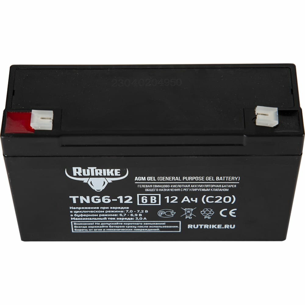 Тяговый аккумулятор Rutrike TNG6-12 (6V12A/H C20)